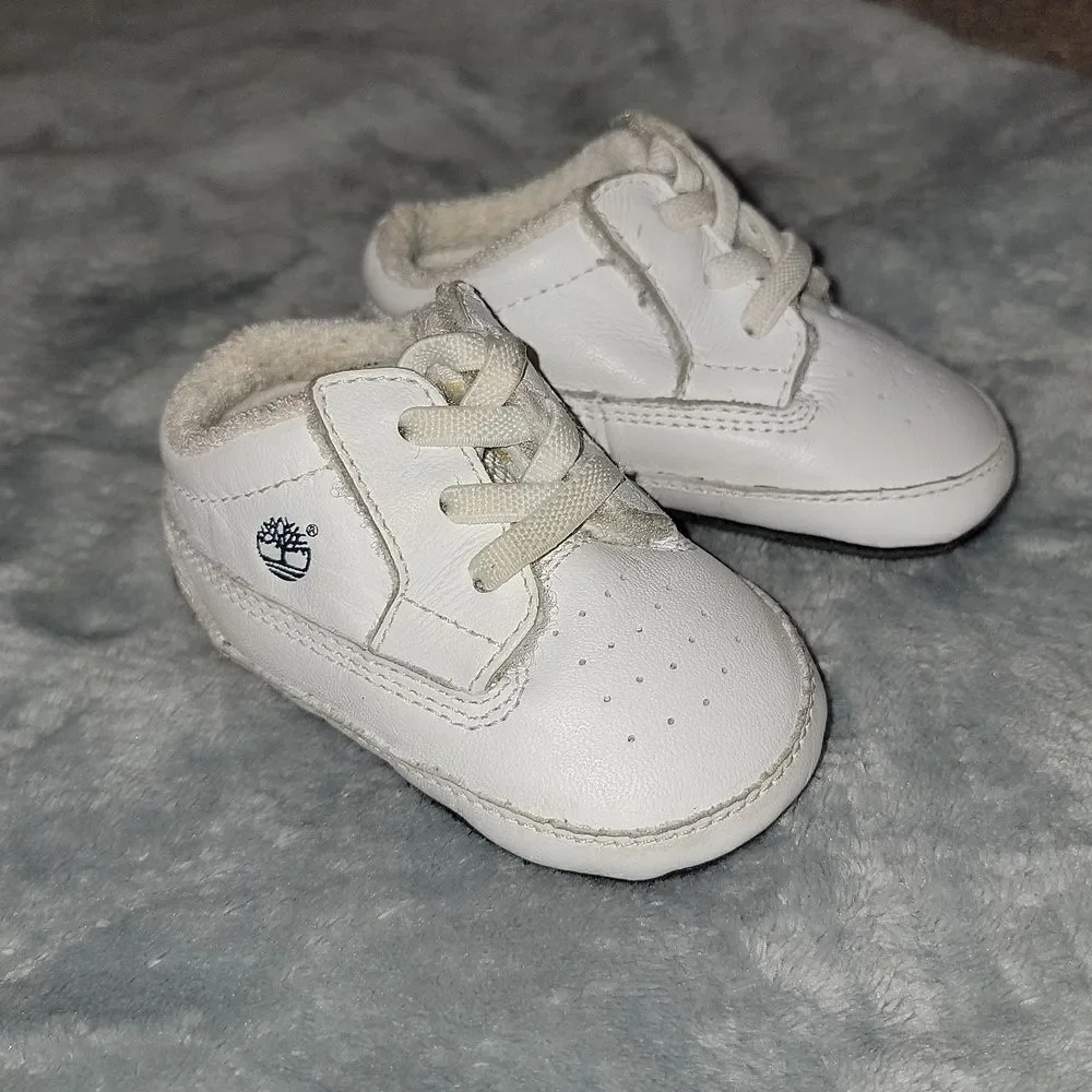 Timberland Soft Bottom Leather Crib Shoes Baby Infant Size 1